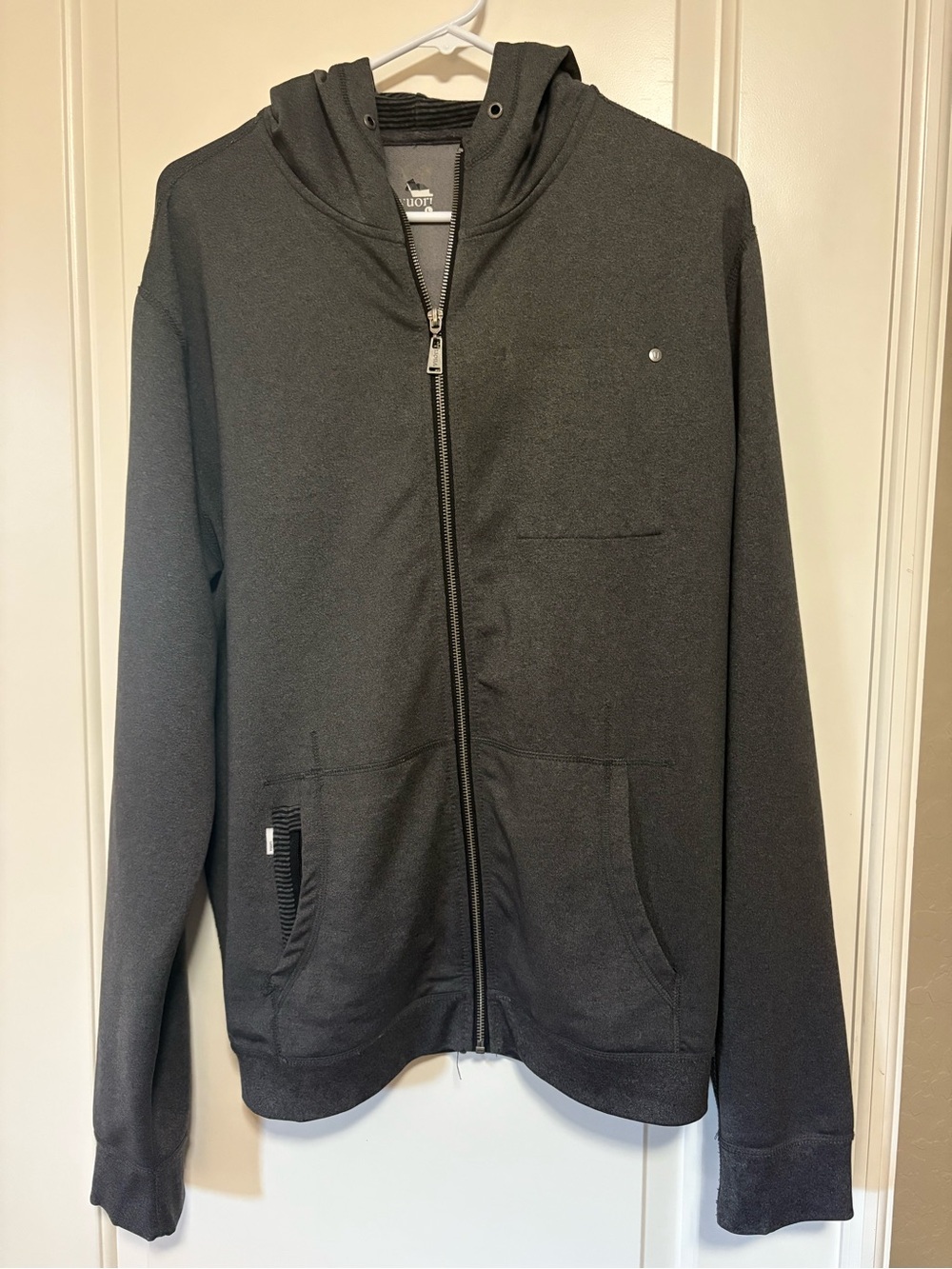 Vuori Men's Black Zip-Up Hoodie Sweater